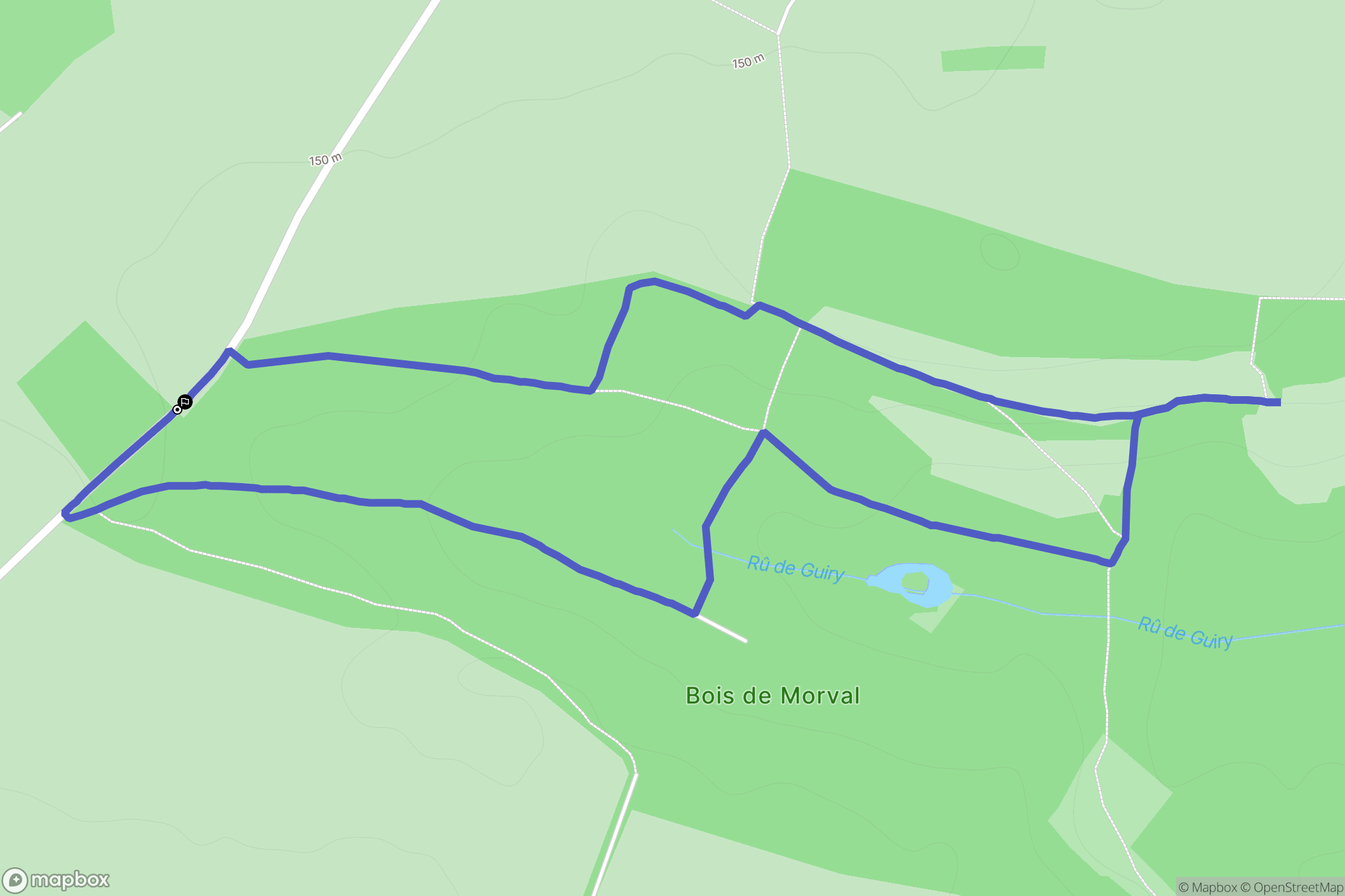 Banthelu : carte du parcours de randonnée - France