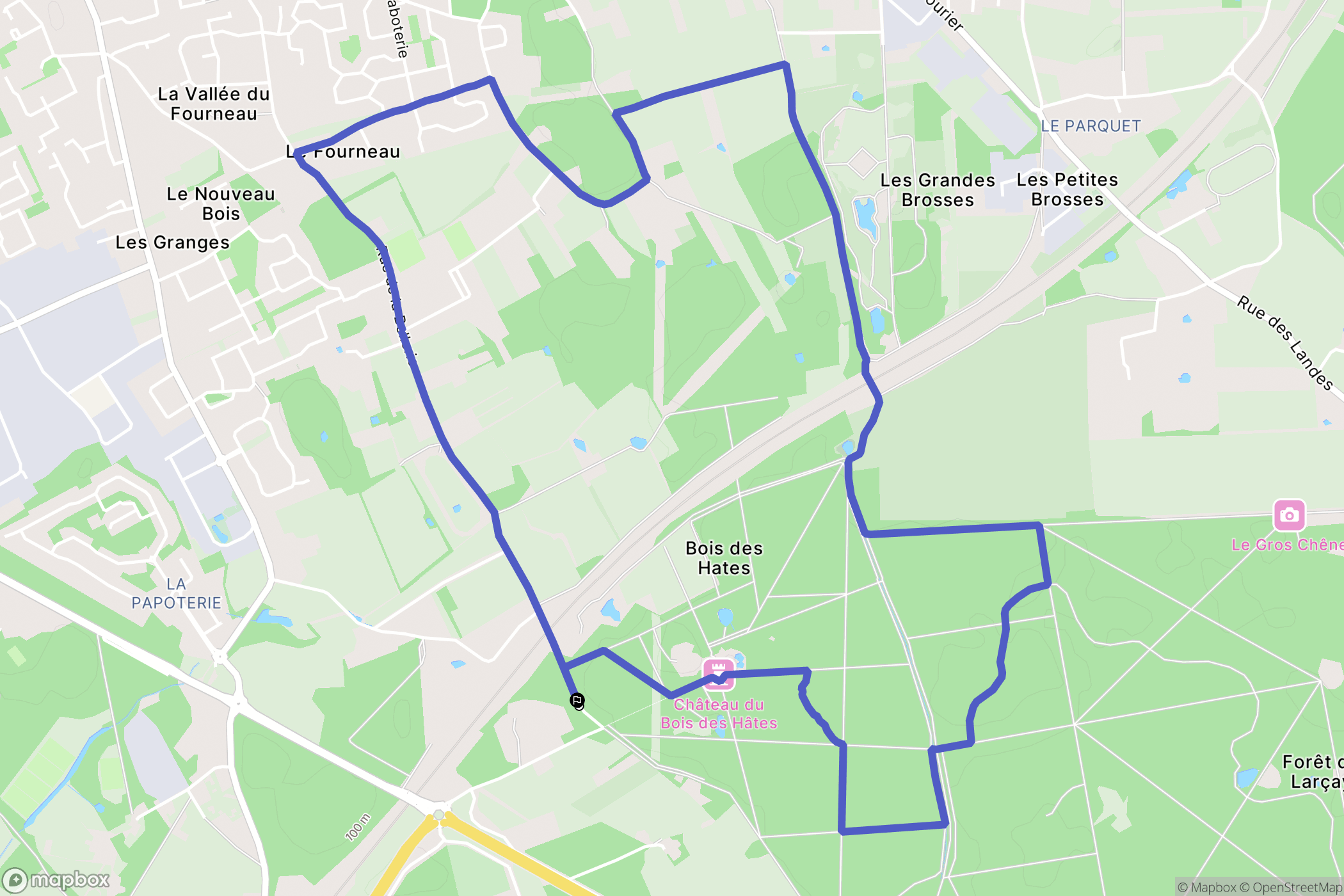 Saint-Avertin : carte du parcours de randonnée - France
