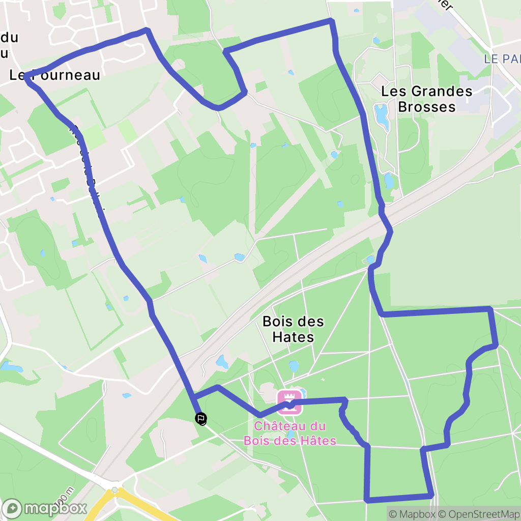 Saint-Avertin : carte du parcours de randonnée - France
