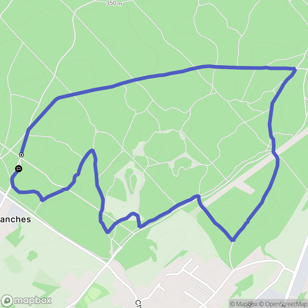 Besançon : carte du parcours de randonnée - France