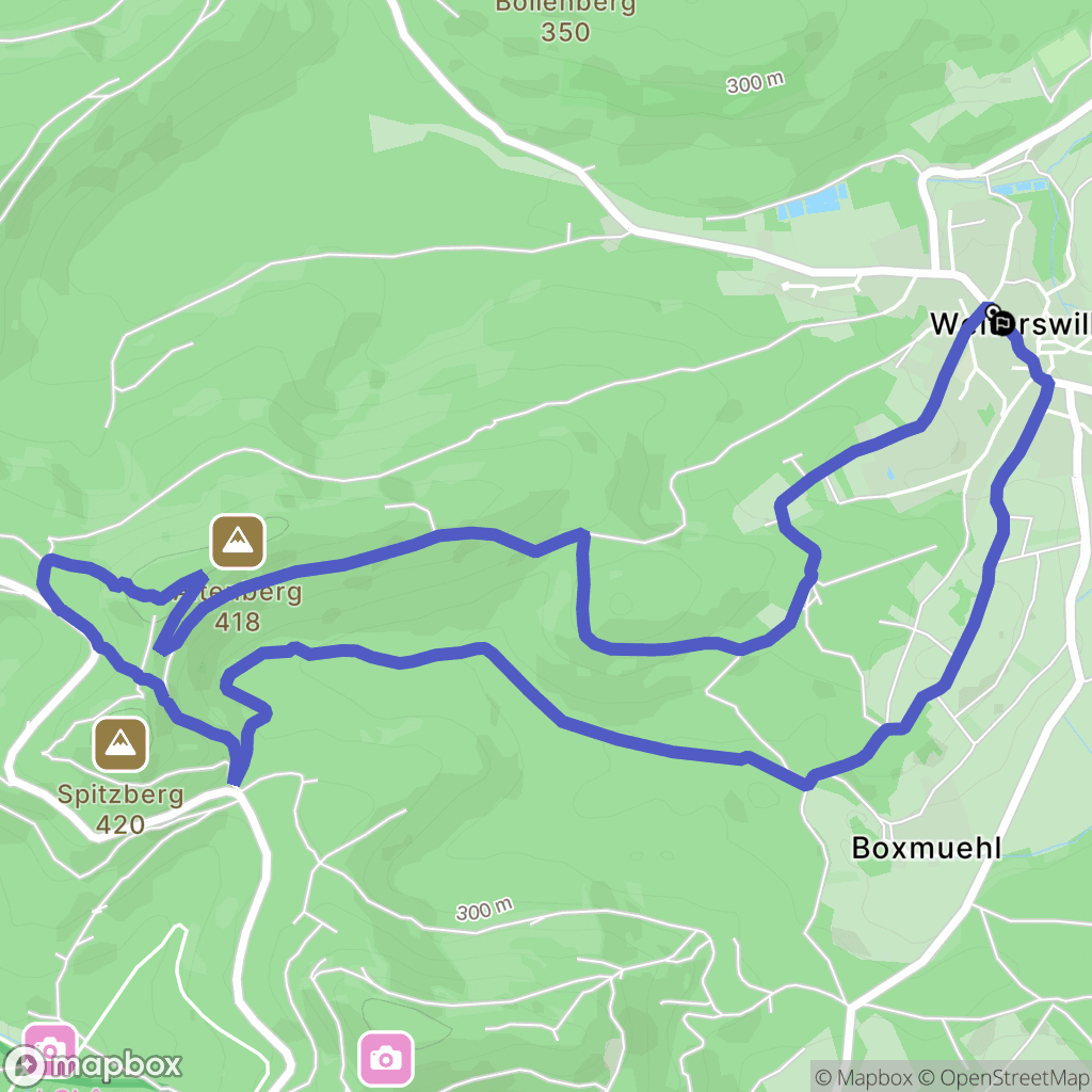 Weiterswiller : carte du parcours de randonnée - France