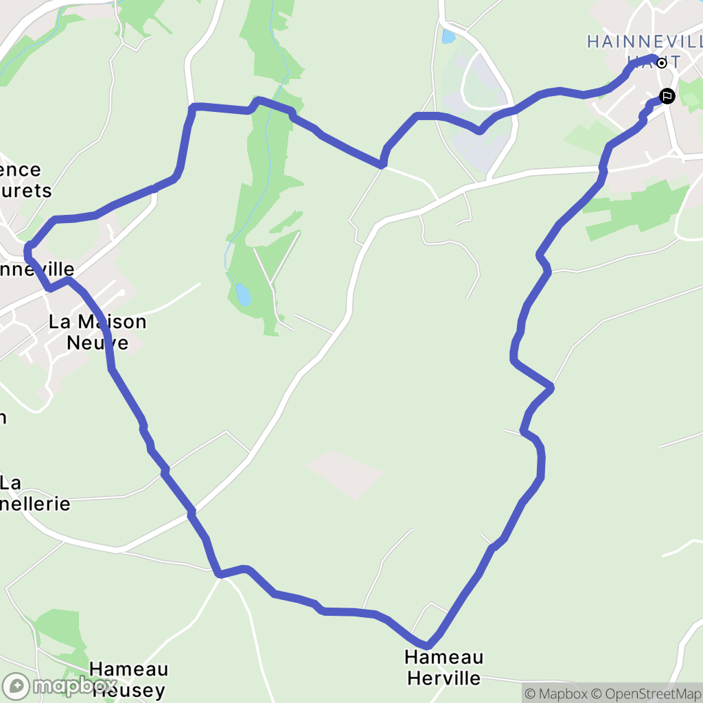Cherbourg-en-Cotentin : carte du parcours de randonnée - France