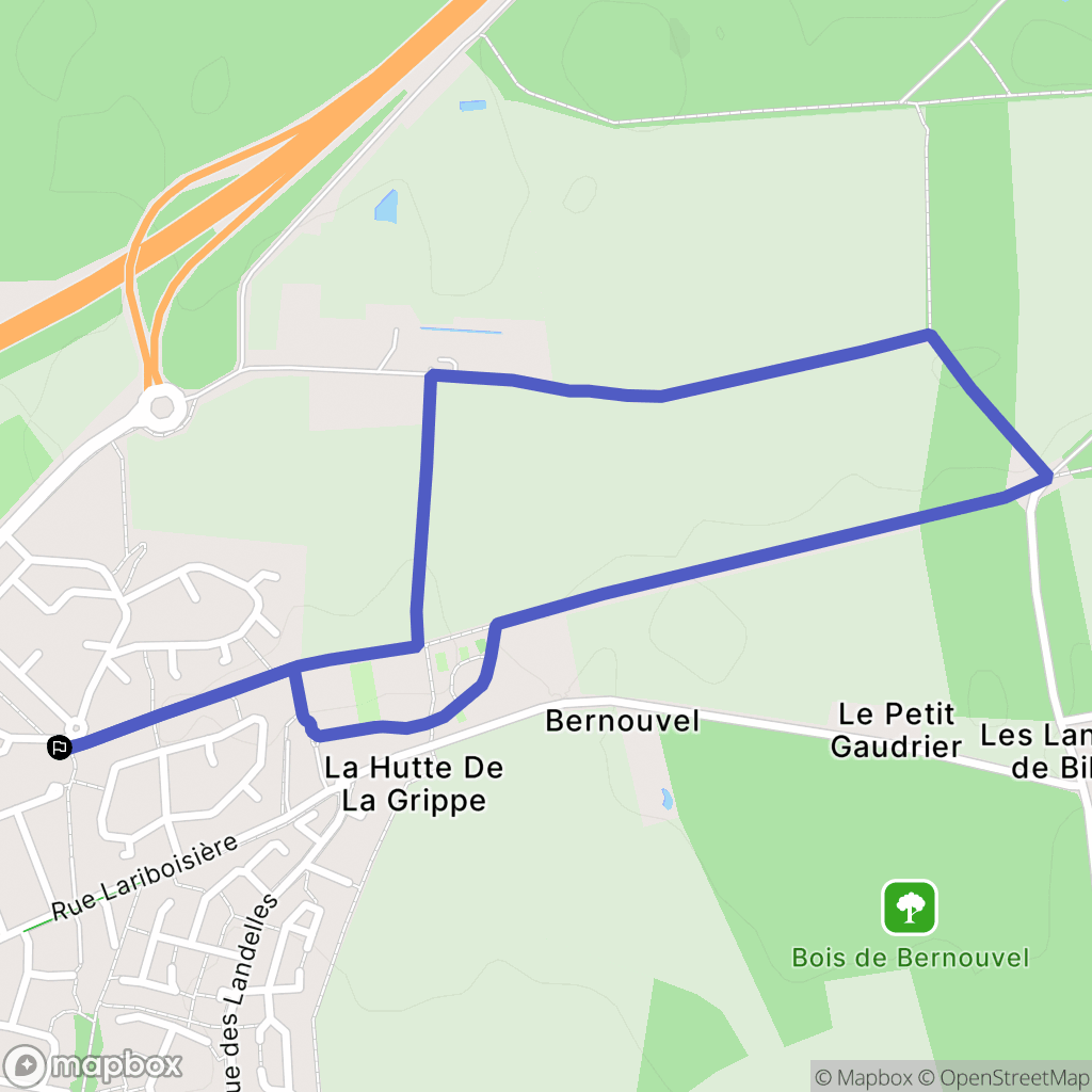 Thorigné-Fouillard : carte du parcours de randonnée - France