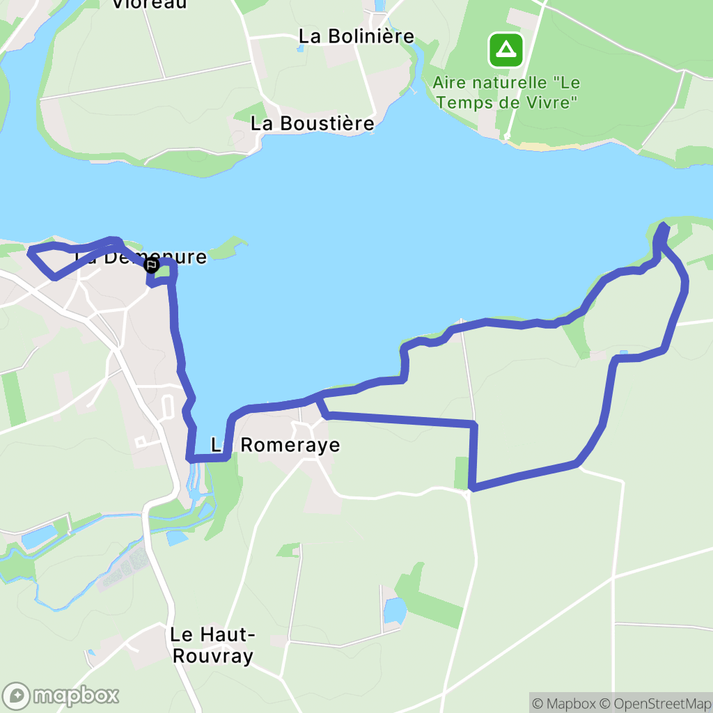 Joué-sur-Erdre : carte du parcours de randonnée - France