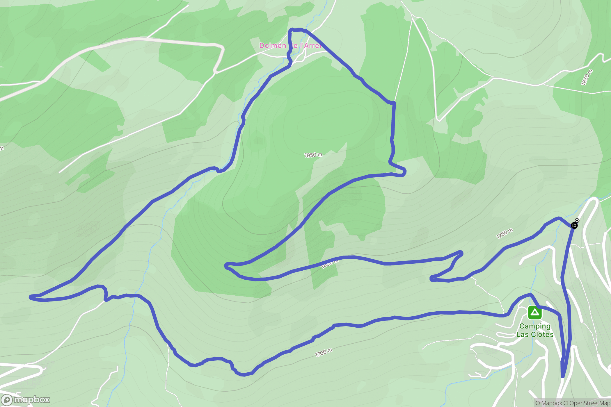 Égat : carte du parcours de randonnée - France