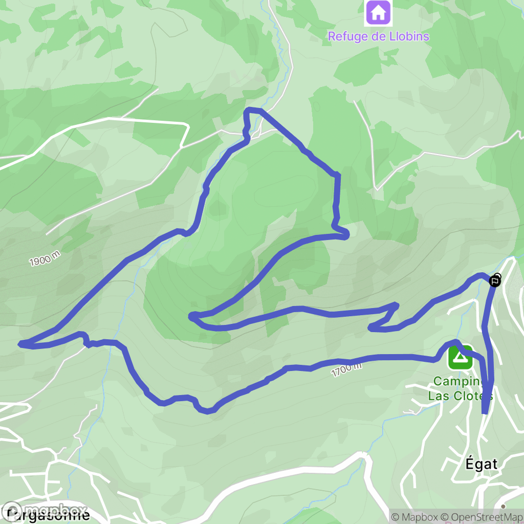 Égat : carte du parcours de randonnée - France