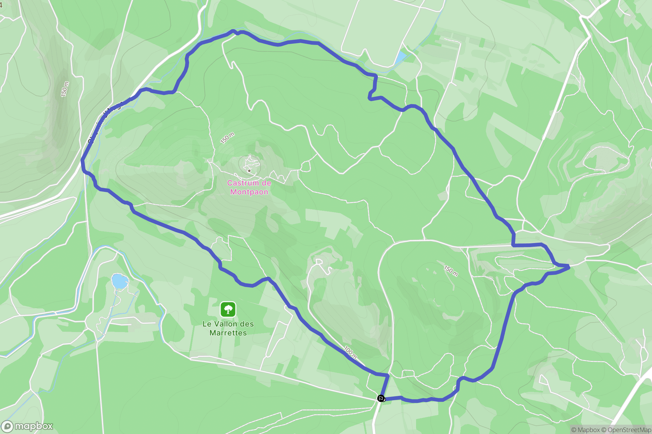 Fontvieille : carte du parcours de randonnée - France