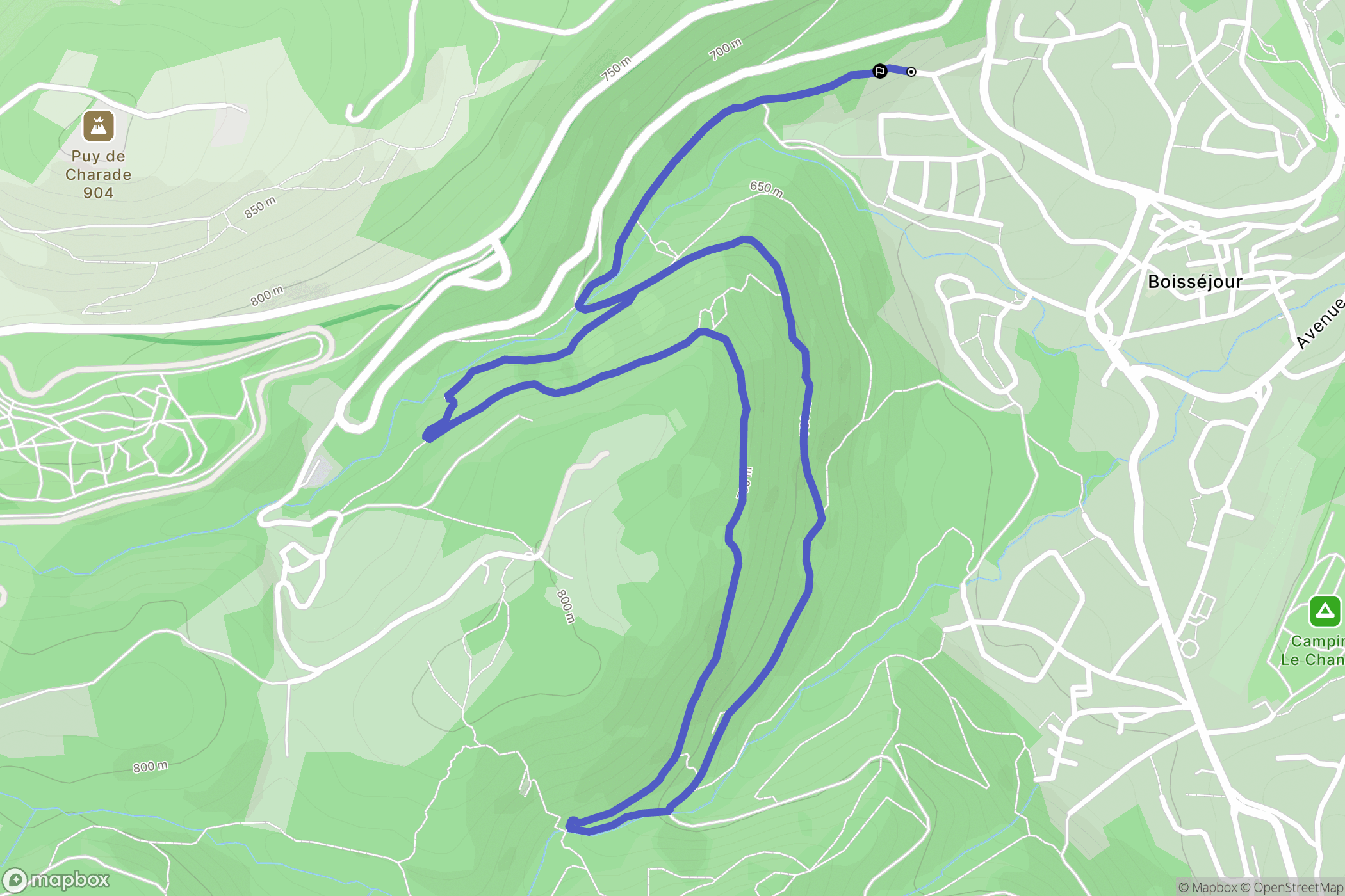 Ceyrat : carte du parcours de randonnée - France