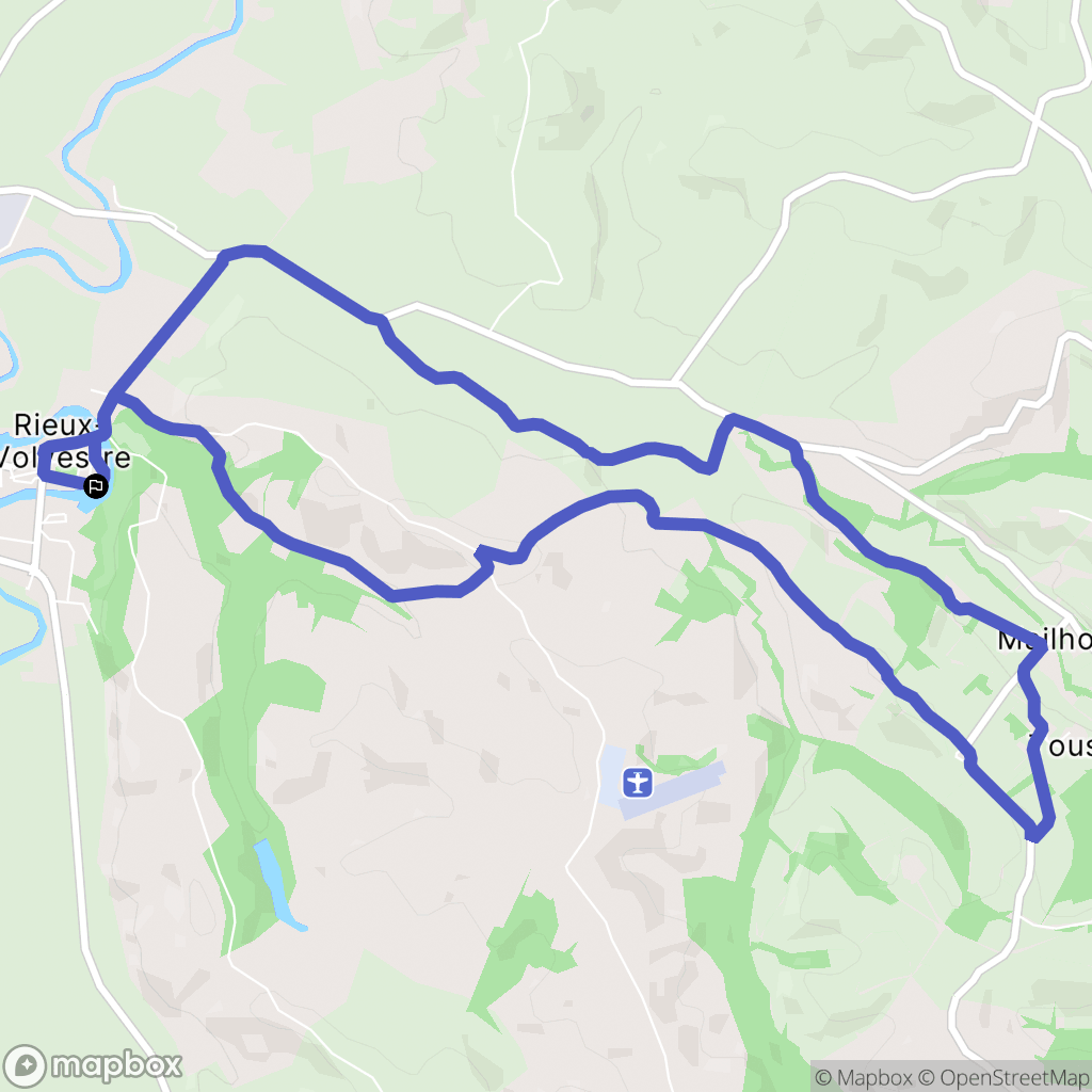 Rieux-Volvestre : carte du parcours de randonnée - France