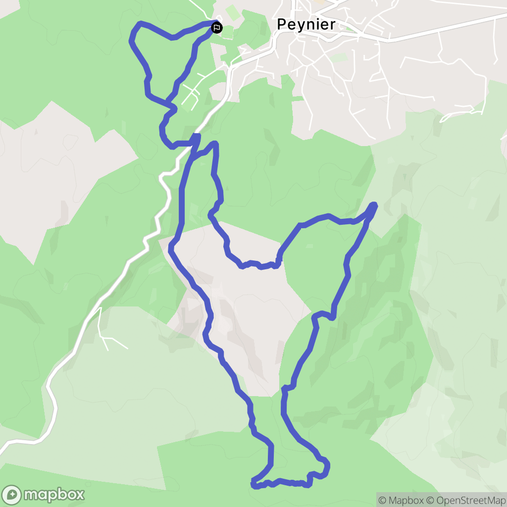 Peynier : carte du parcours de randonnée - France