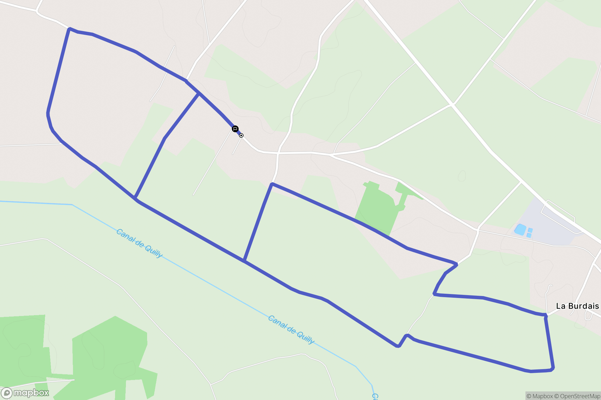 Guenrouet : carte du parcours de randonnée - France