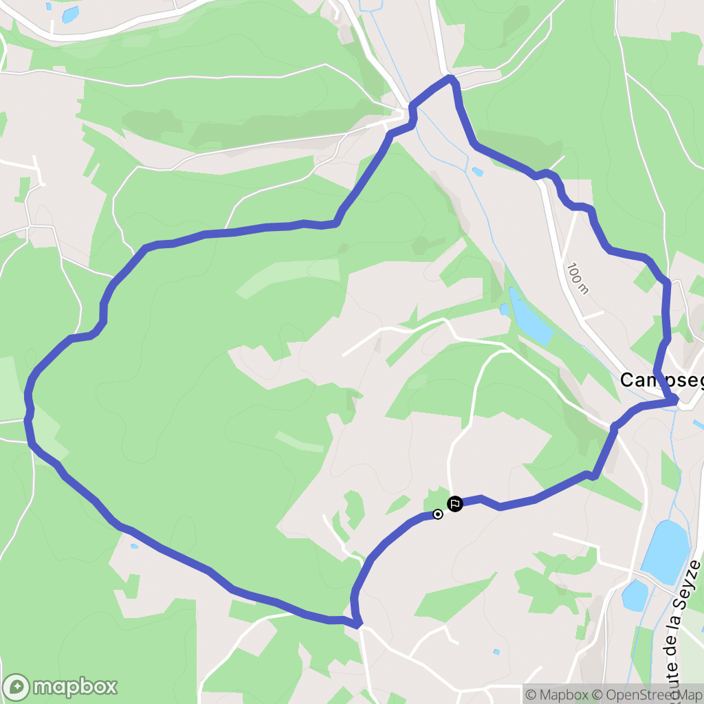 Campsegret : carte du parcours de randonnée - France