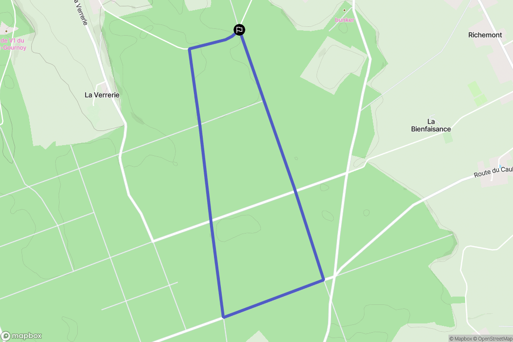 Saint-Léger-aux-Bois : carte du parcours de randonnée - France