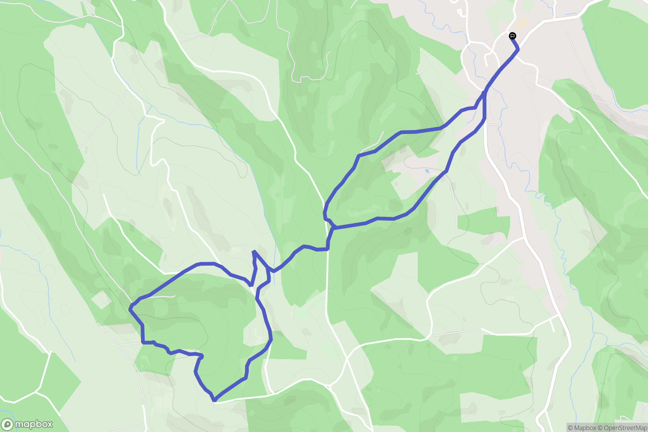 Artiguelouve : carte du parcours de randonnée - France
