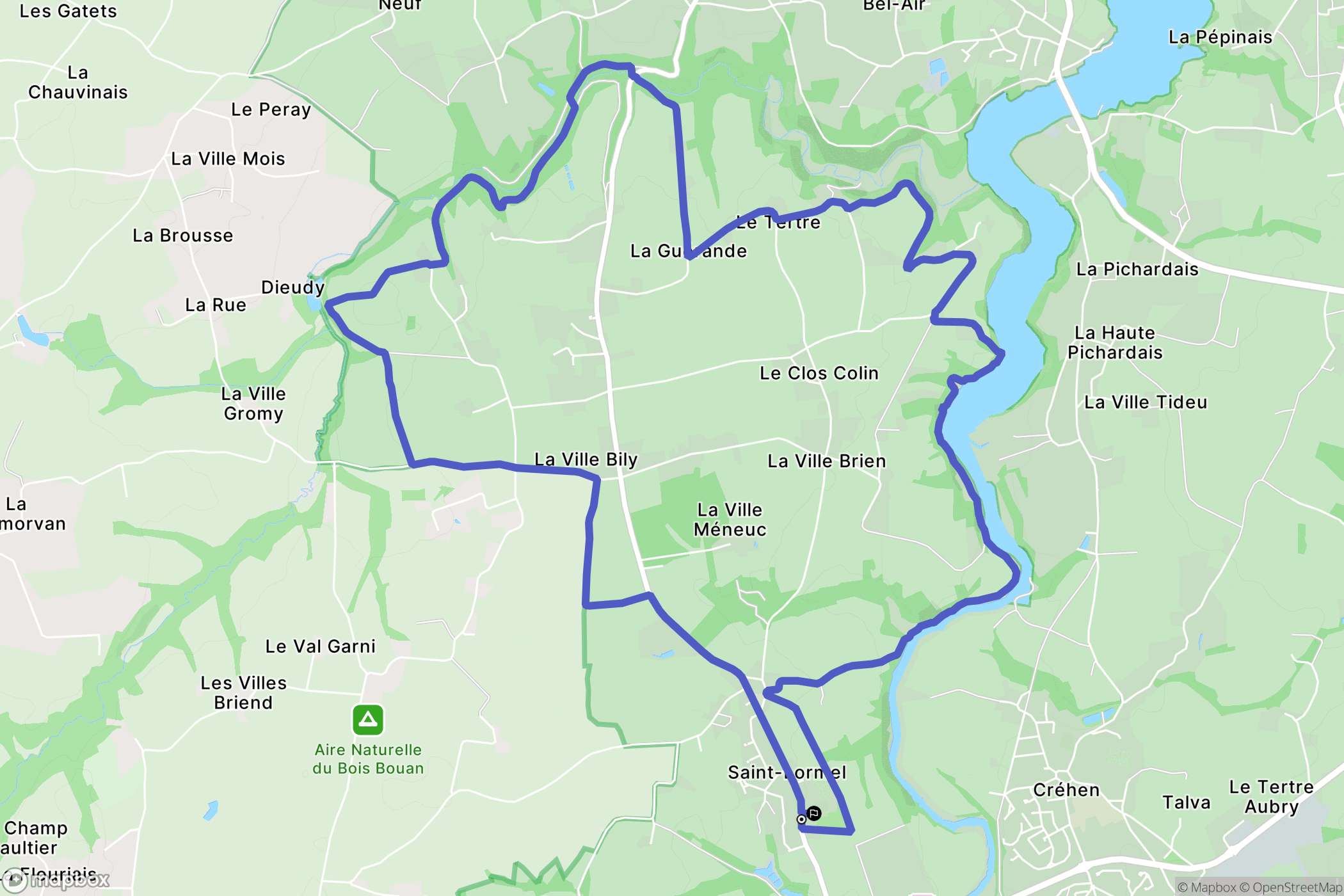 Saint-Lormel : carte du parcours de randonnée - France