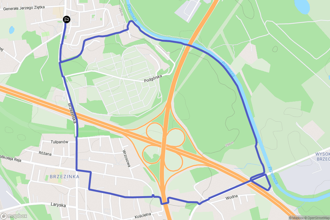 Mysłowice: mapa trasy - Poland