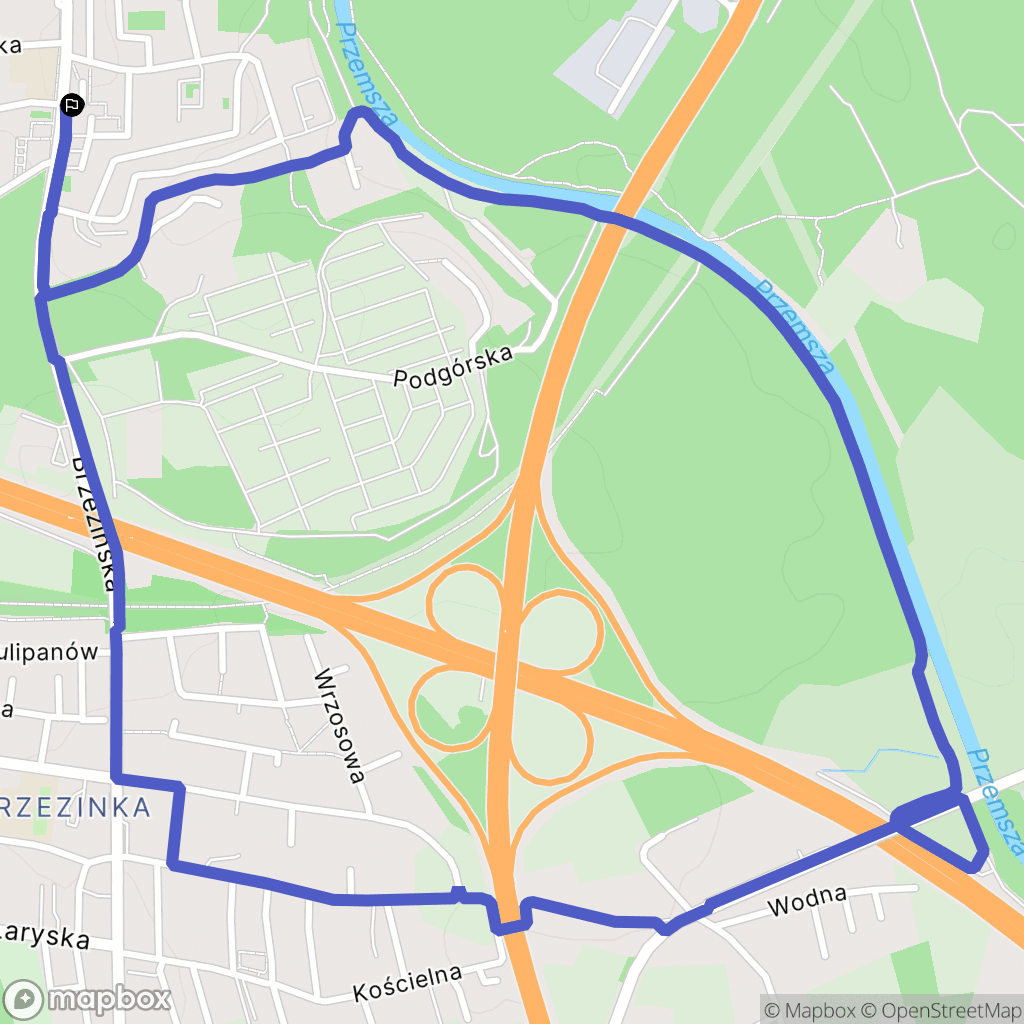 Mysłowice: mapa trasy - Poland