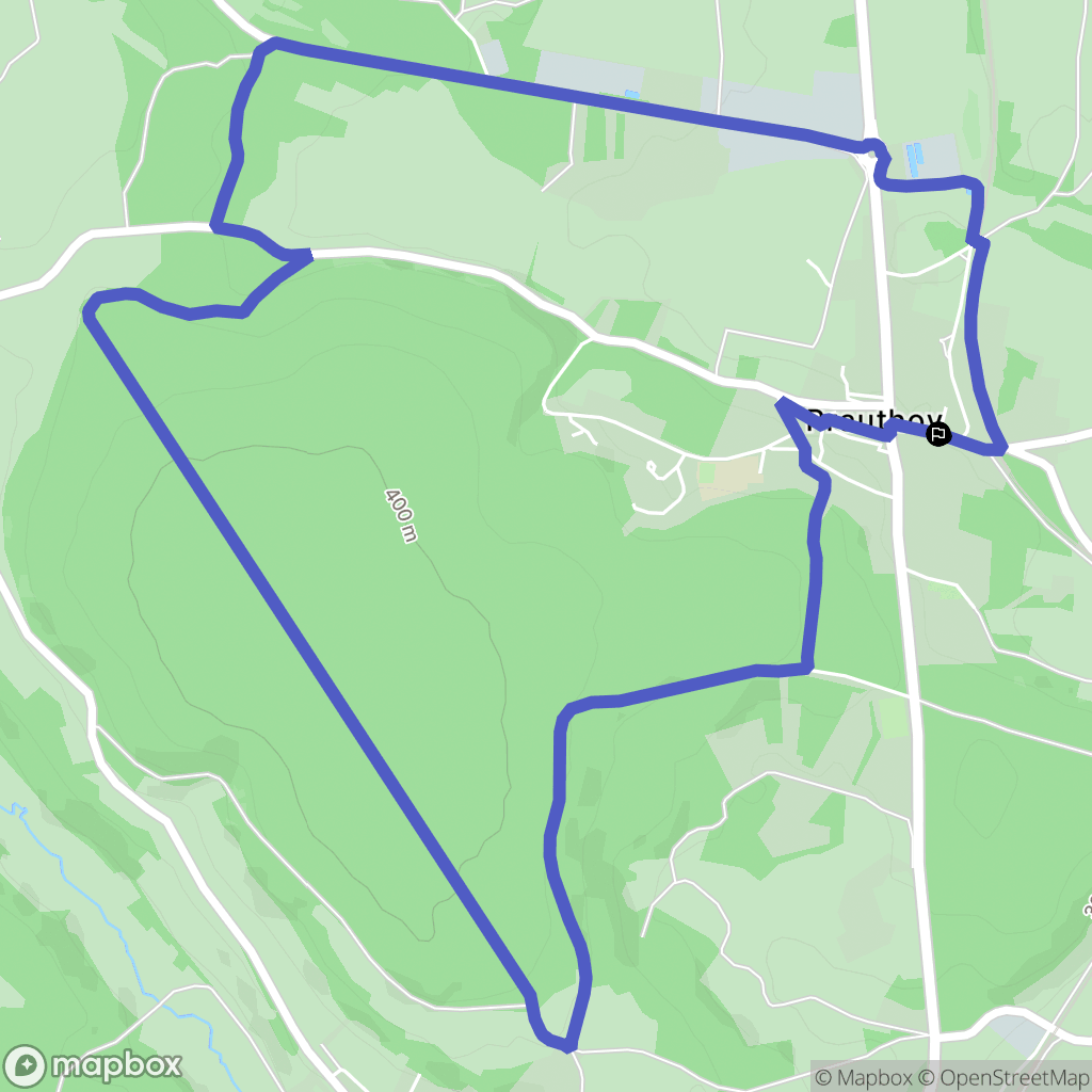 Le Montsaugeonnais : carte du parcours de randonnée - France