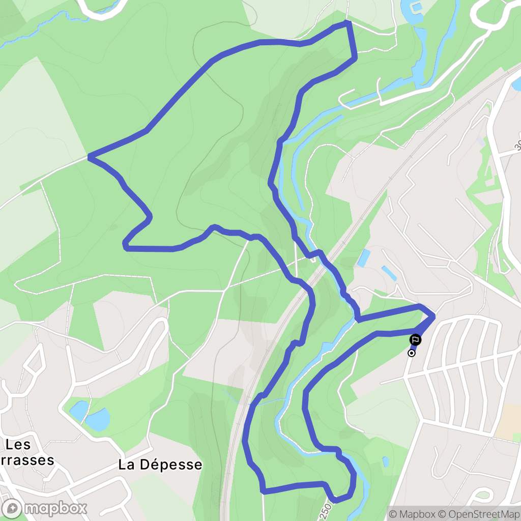 Le Palais-sur-Vienne : carte du parcours de randonnée - France