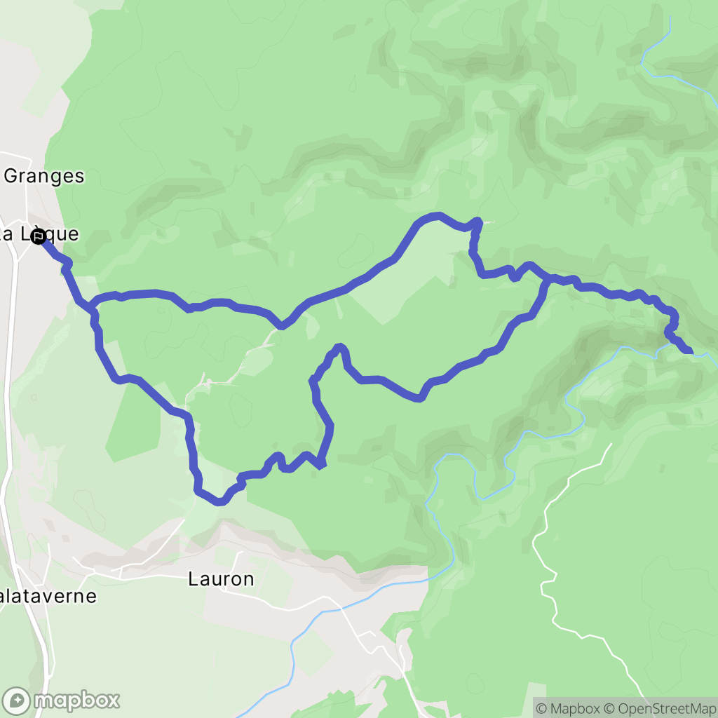 Lussan : carte du parcours de randonnée - France