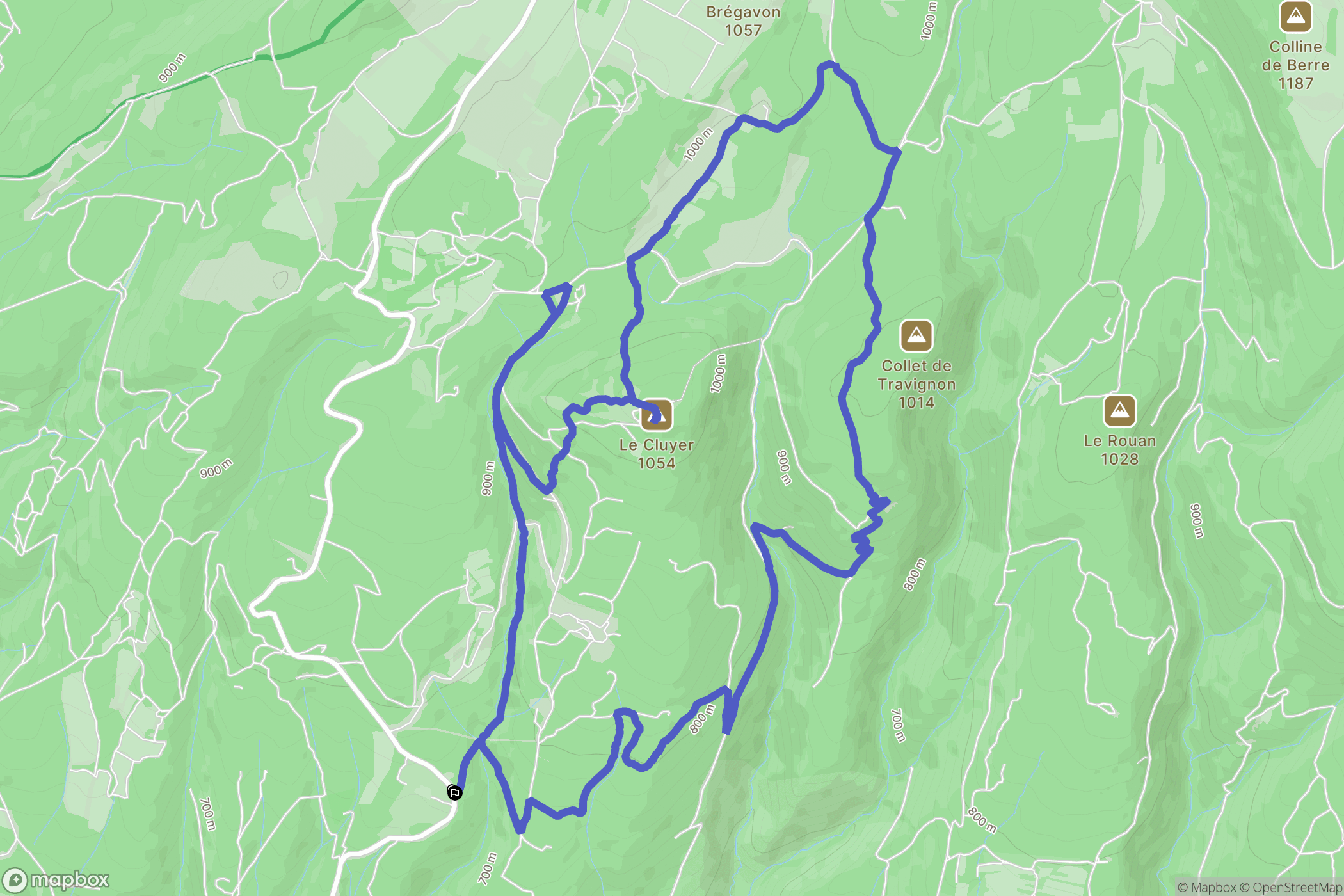Saint-Saturnin-lès-Apt : carte du parcours de randonnée - France