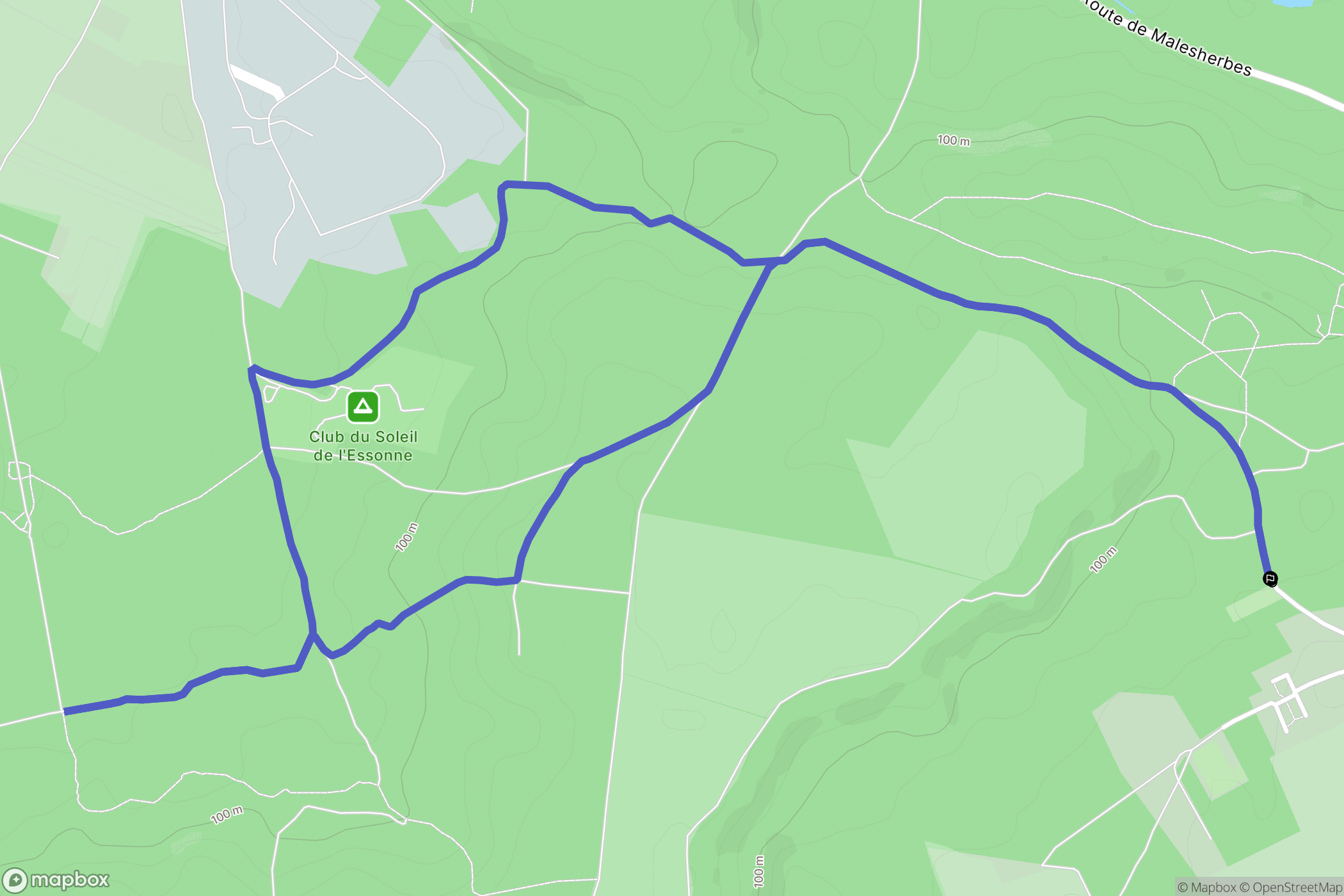 Vayres-sur-Essonne : carte du parcours de randonnée - France