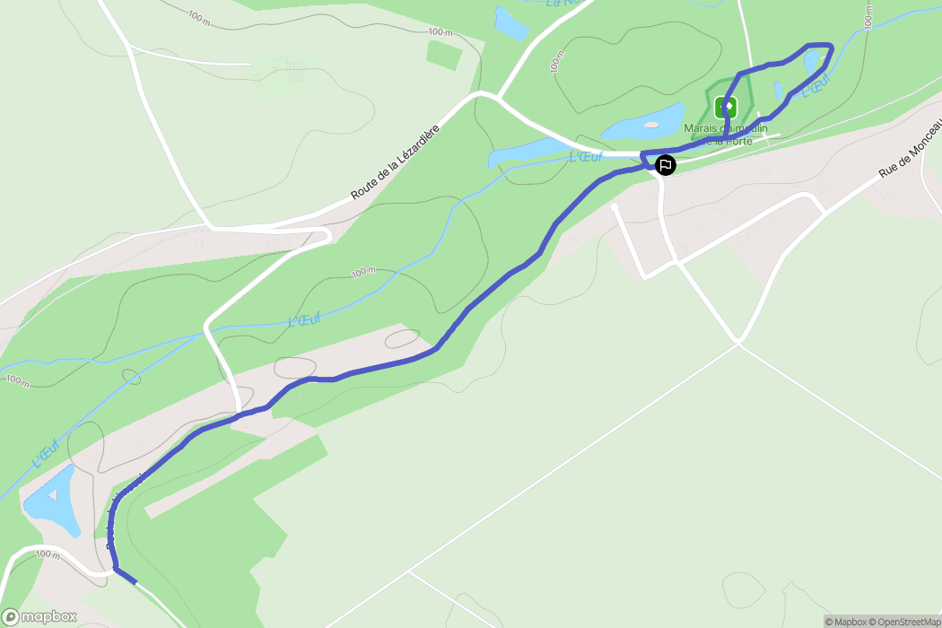 Estouy : carte du parcours de randonnée - France