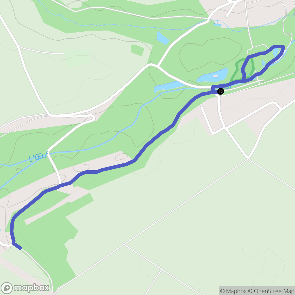 Estouy : carte du parcours de randonnée - France