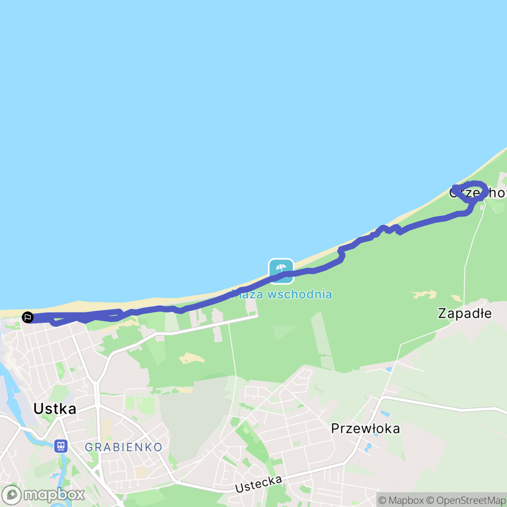 Ustka: mapa trasy - Poland