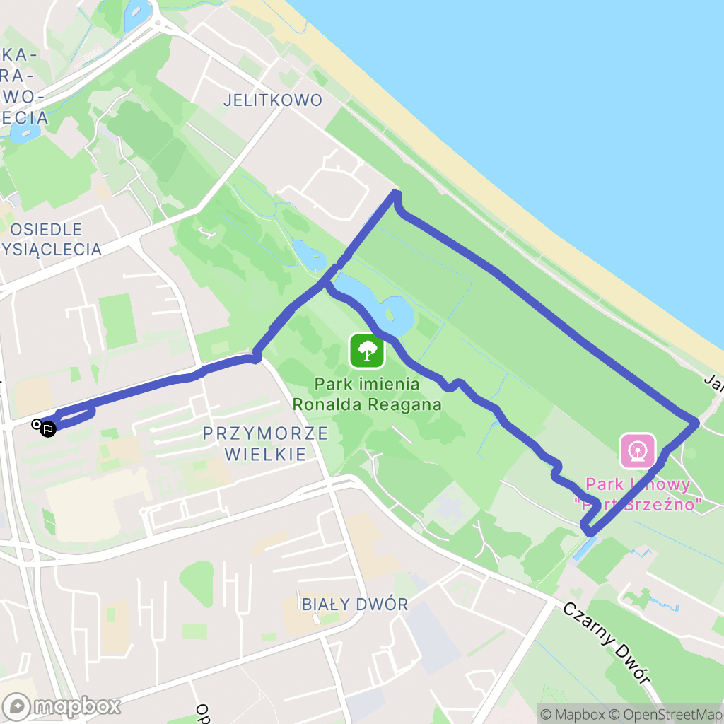Gdańsk: mapa trasy - Poland
