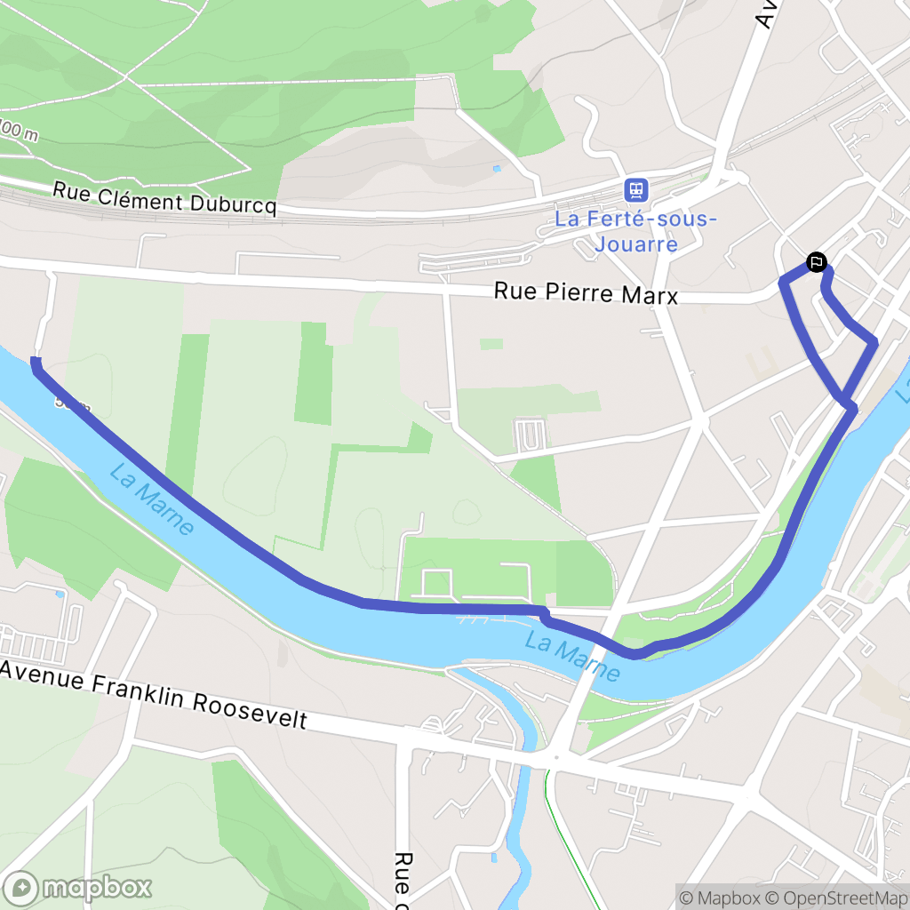 La Ferté-sous-Jouarre : carte du parcours de randonnée - France