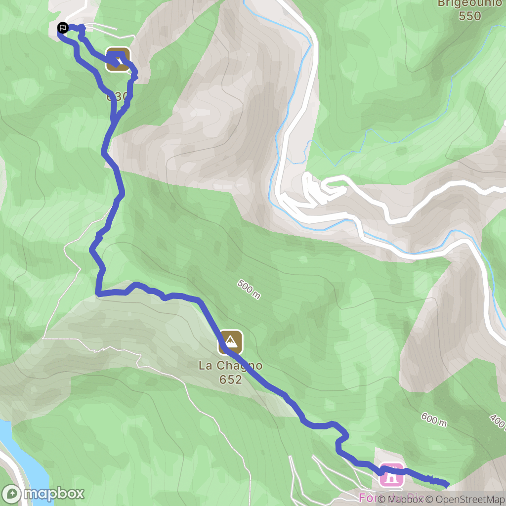 Tournefort : carte du parcours de randonnée - France