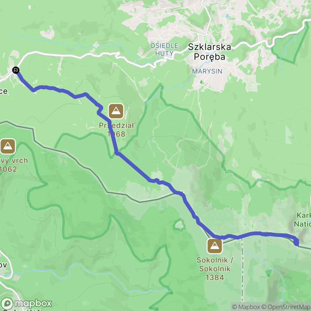 Szklarska Poręba: mapa trasy - Poland