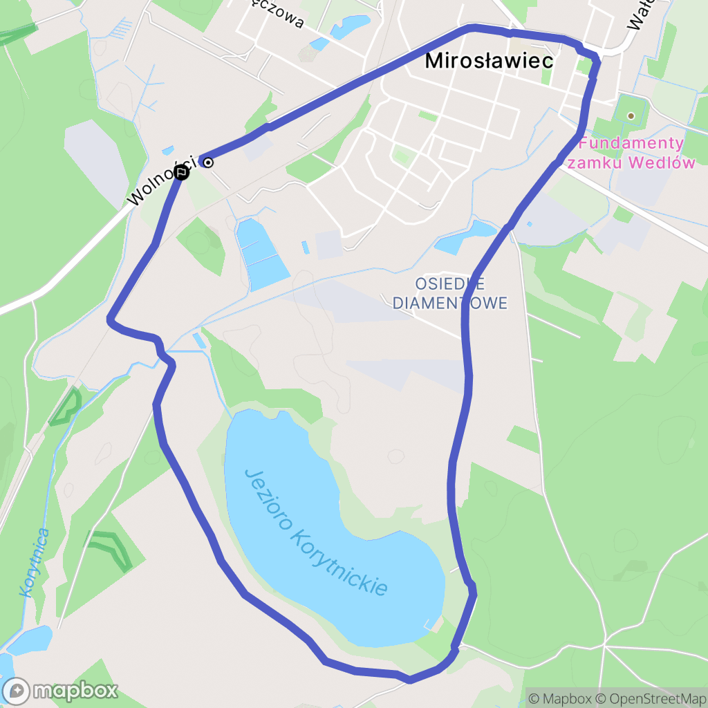 Polne: mapa trasy - Poland