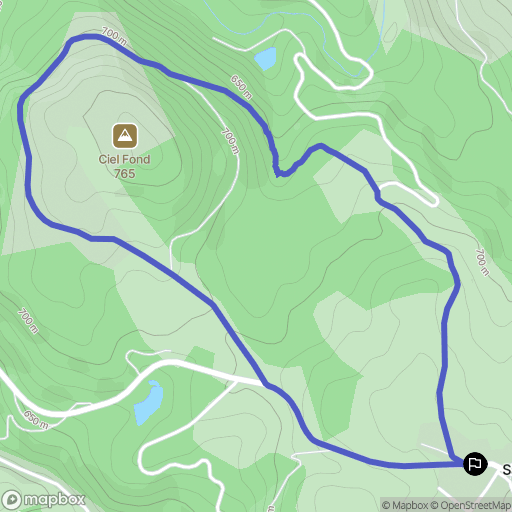 Saint-Yrieix-le-Déjalat : carte du parcours de randonnée - France