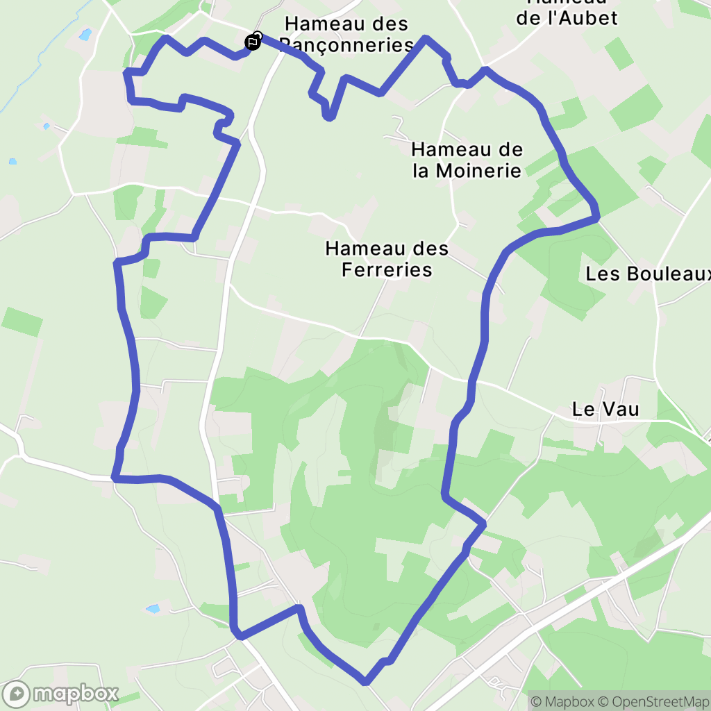 Beaufay : carte du parcours de randonnée - France