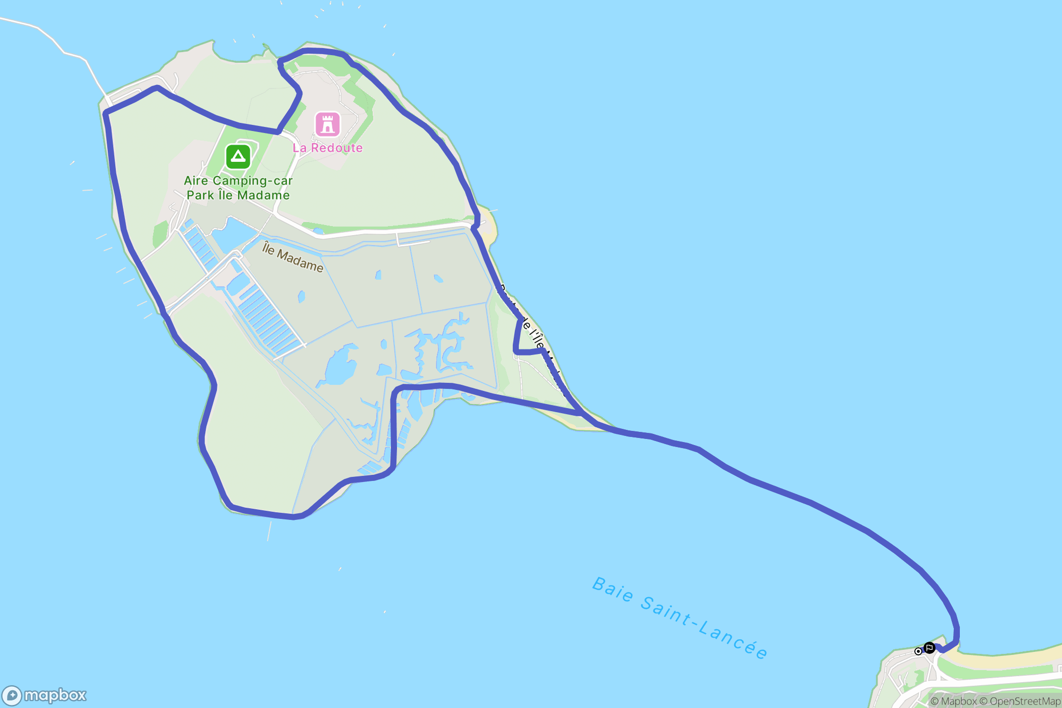 Port-des-Barques : carte du parcours de randonnée - France