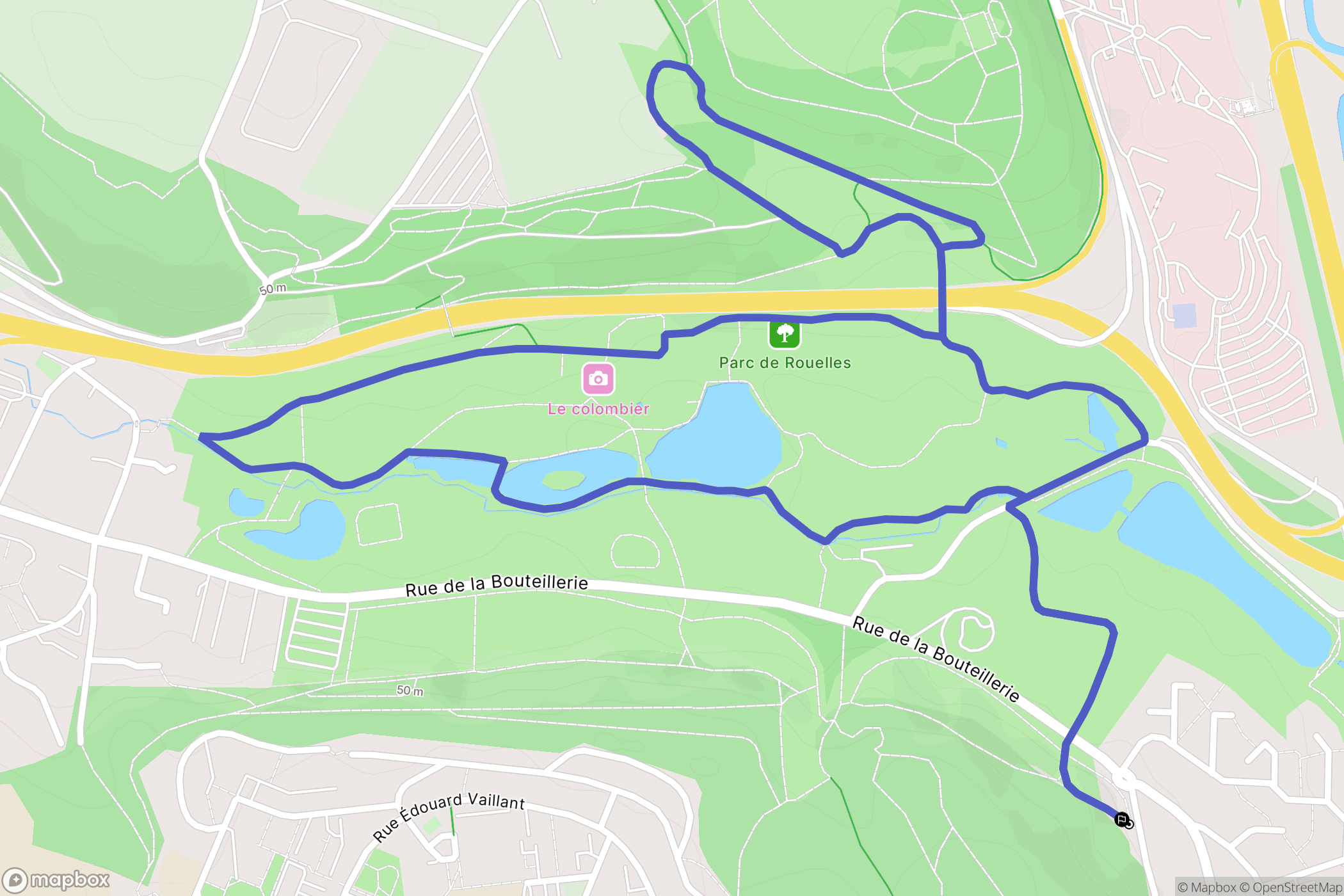 Harfleur : carte du parcours de randonnée - France