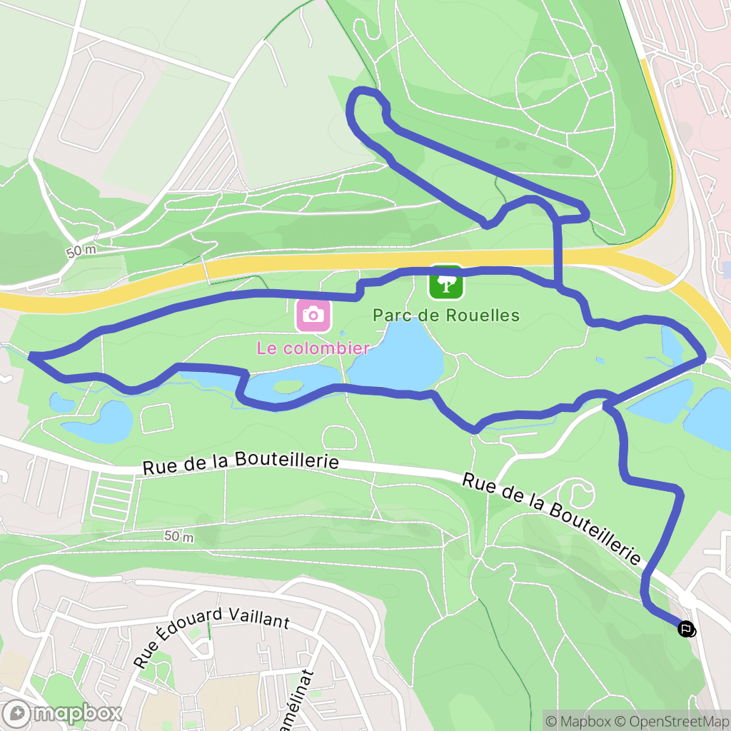 Harfleur : carte du parcours de randonnée - France