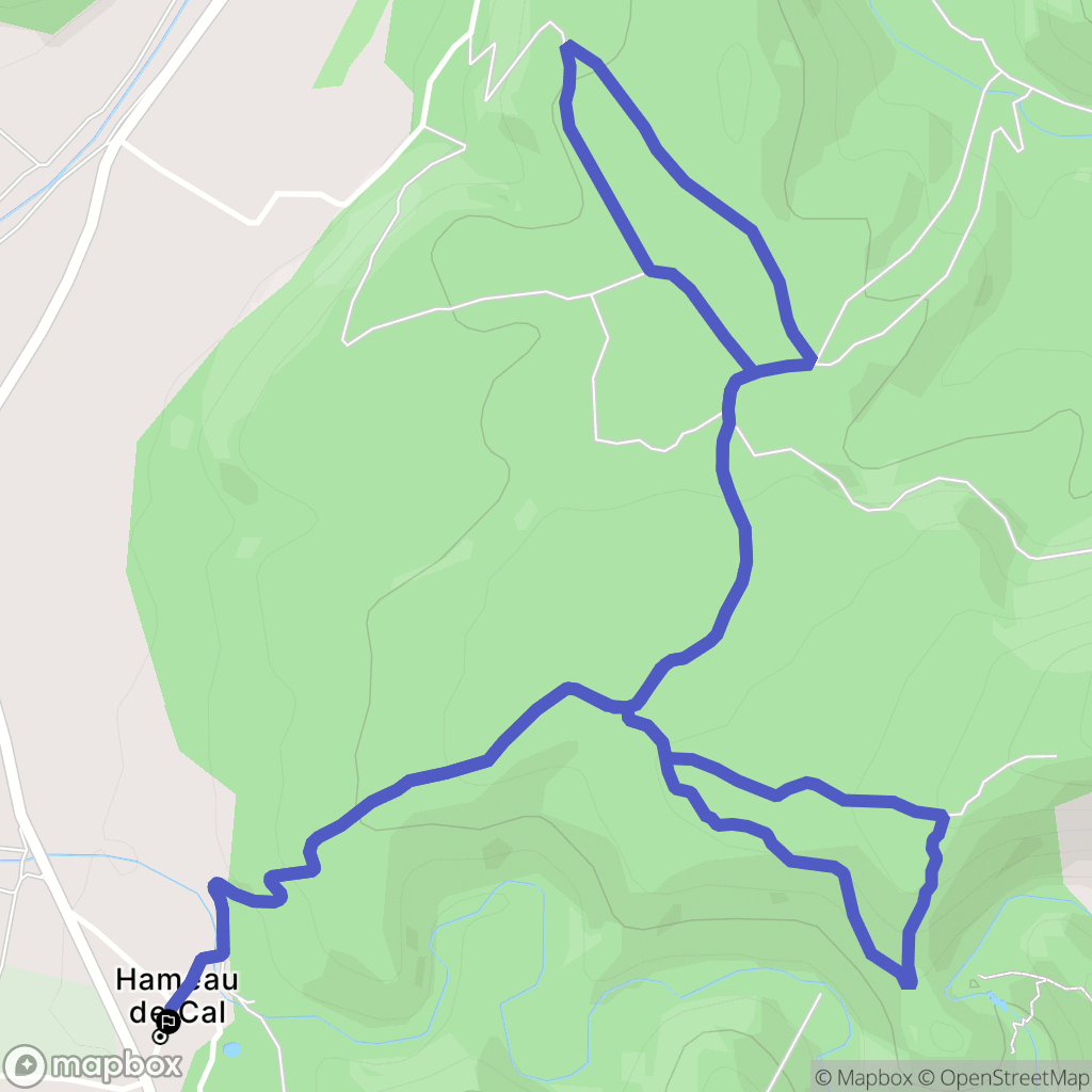 Navacelles : carte du parcours de randonnée - France