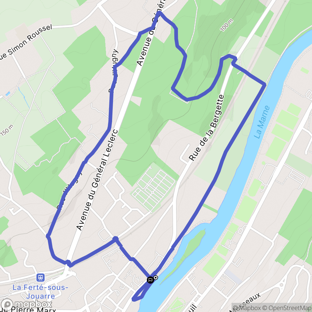 La Ferté-sous-Jouarre : carte du parcours de randonnée - France
