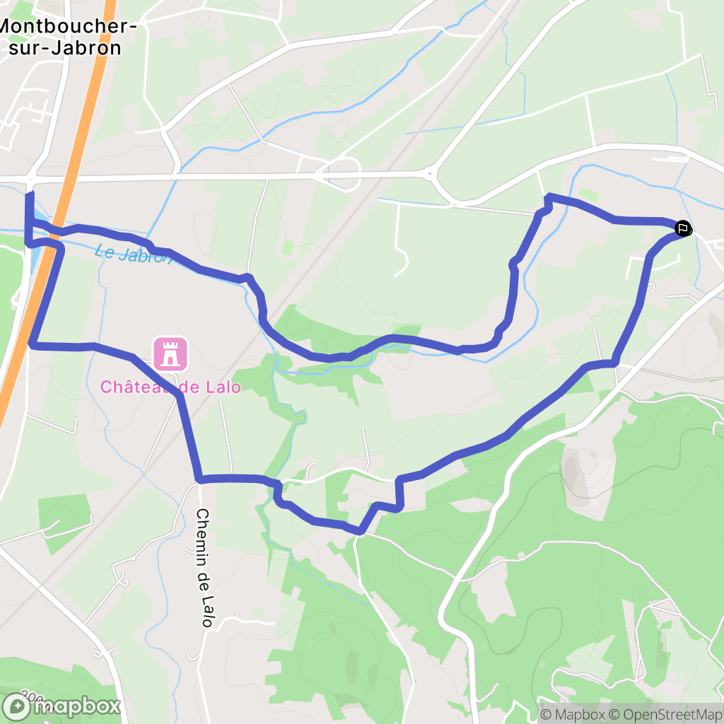 Puygiron : carte du parcours de randonnée - France