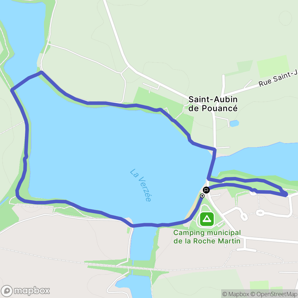 Ombrée d'Anjou : carte du parcours de randonnée - France