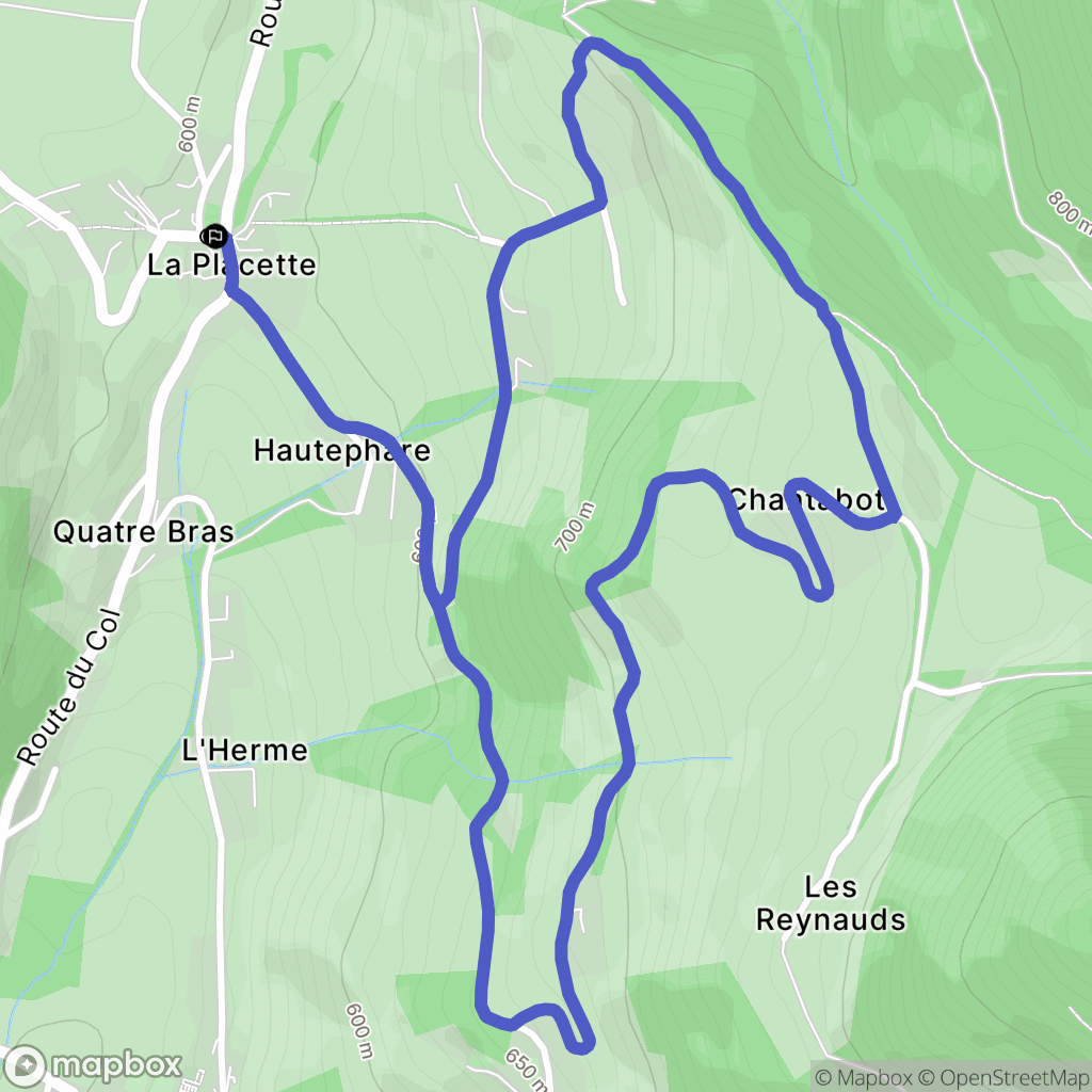 La Sure en Chartreuse : carte du parcours de randonnée - France