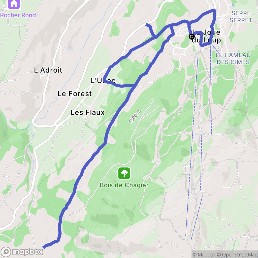 Dévoluy : carte du parcours de randonnée - France