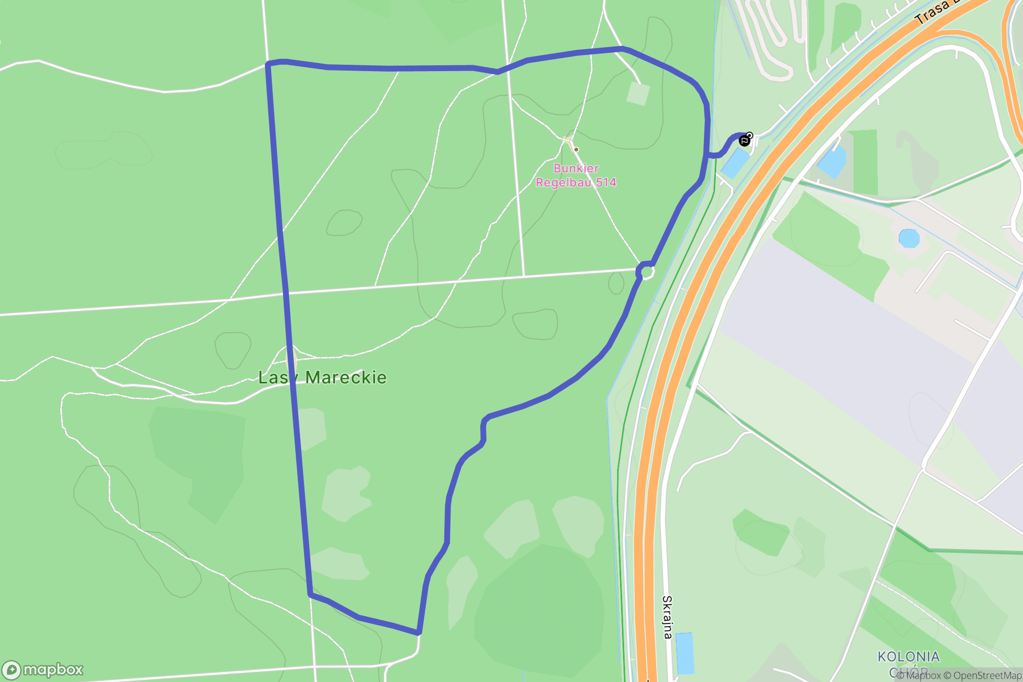 Nadma: mapa trasy - Poland