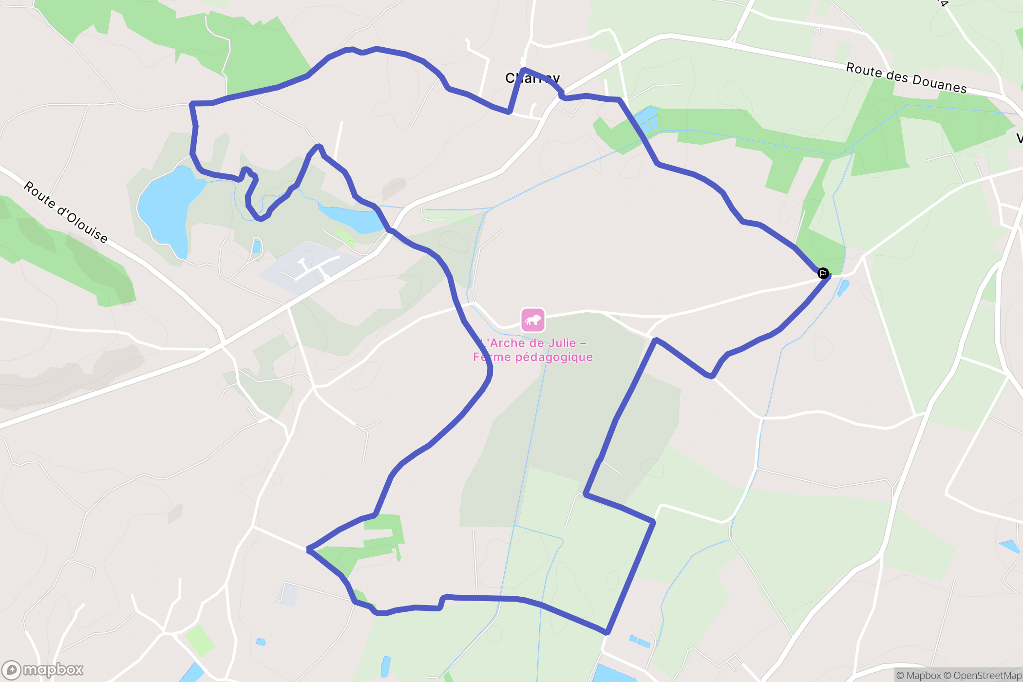 Saint-Sorlin-de-Morestel : carte du parcours de randonnée - France