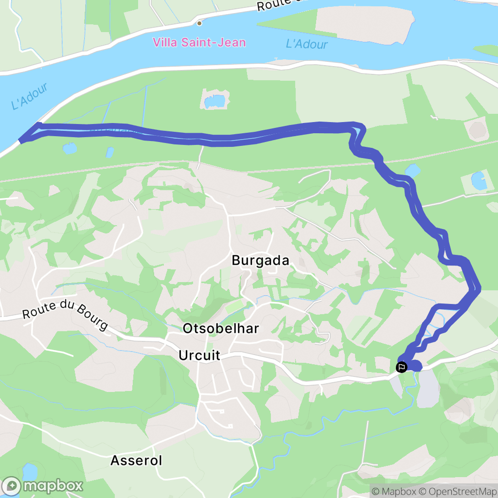 Urcuit : carte du parcours de randonnée - France