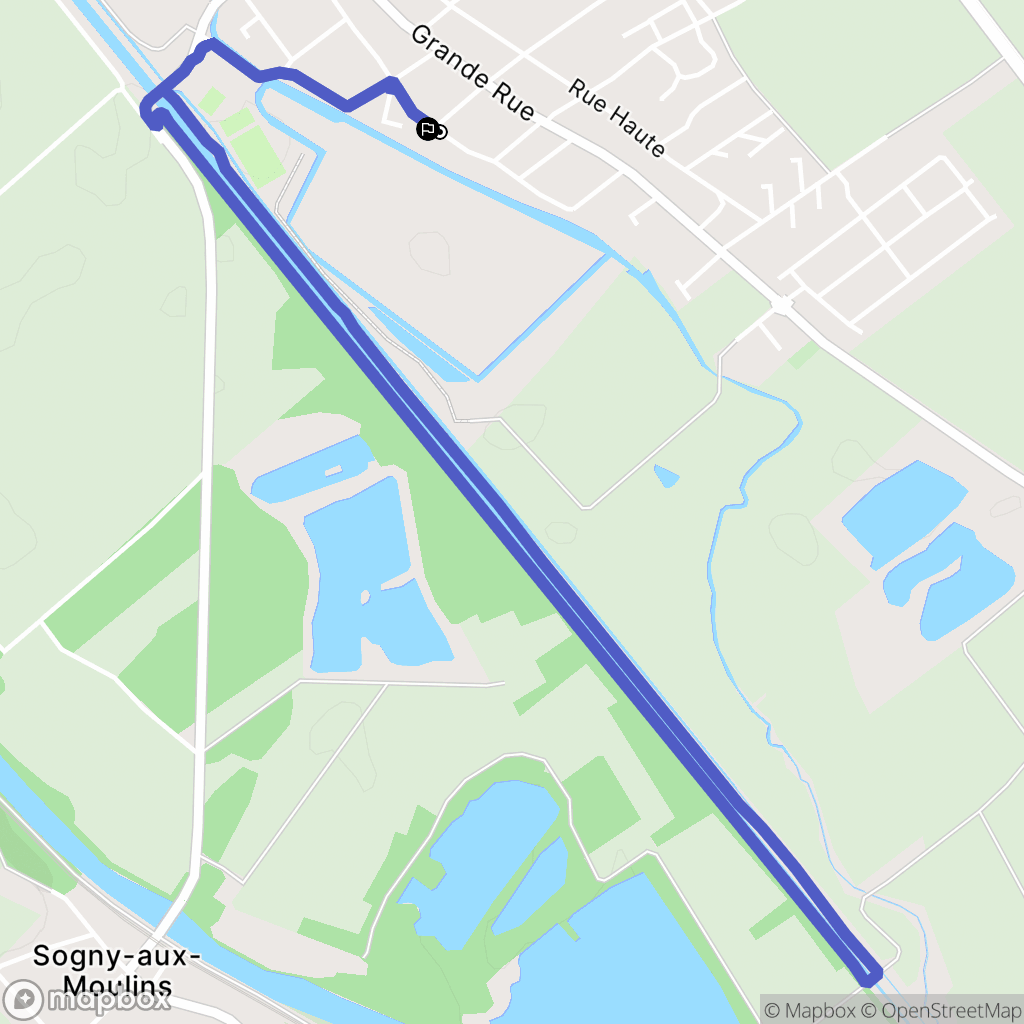 Sarry : carte du parcours de randonnée - France
