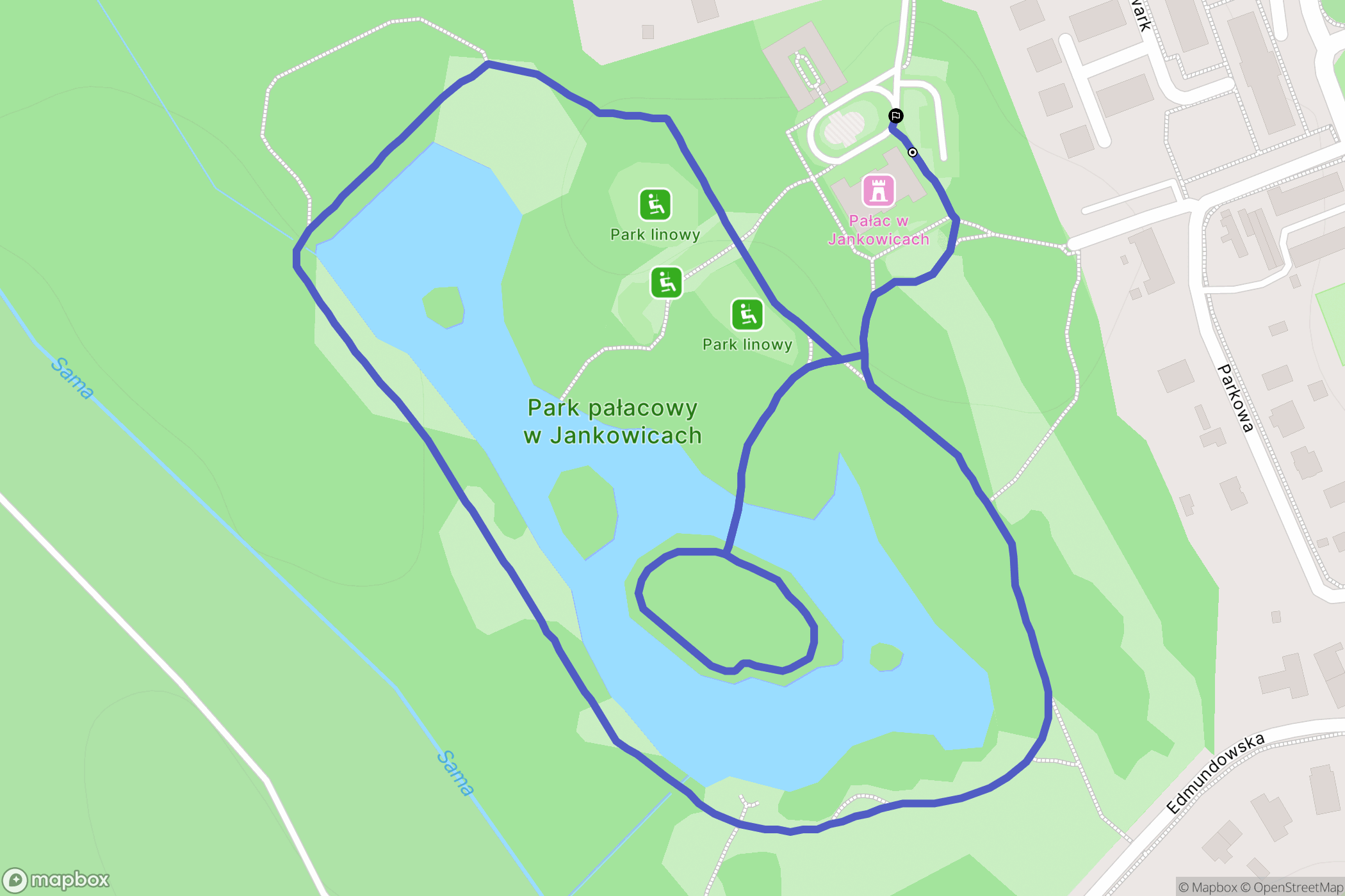 Jankowice: mapa trasy - Poland